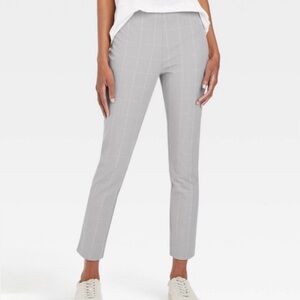 A New Day Womens Light Gray Side-Zip Skinny Ankle High-Rise Pants Size 14